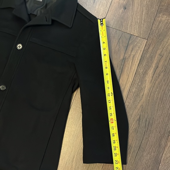 Hugo Boss mens button up wool/cashmere black coat 42R - Picture 6 of 13